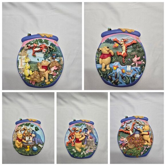 5 Bradford 3D Winnie the Pooh Plates-Pooh's Hunnypot Adventure Disney- READ INFO - Picture 6 of 16